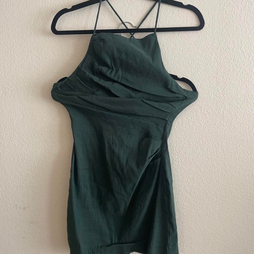 Zara Dark Green Mini Dress